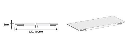 Добор "Т" 2070*200*8 White Dreamline Добор "Т" 2070*200*8 White Dreamline