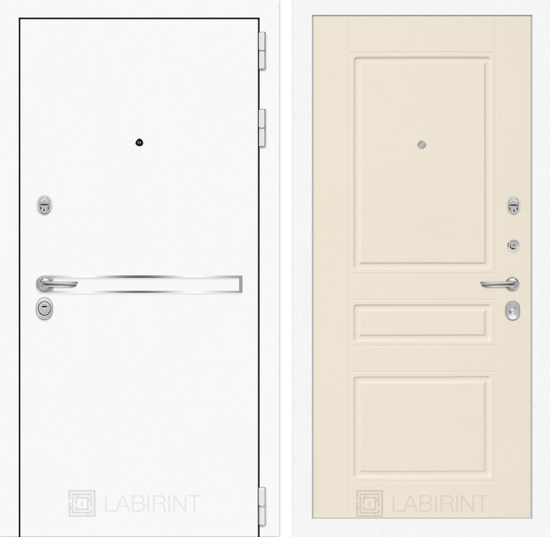 Входная дверь Лайн WHITE 03 - Крем софт Входная дверь Лайн WHITE 03 - Крем софт